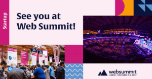Banner „Wir sehen uns beim Web Summit“.